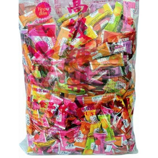 友賓長型綜合水果牛奶風味軟糖-含明膠