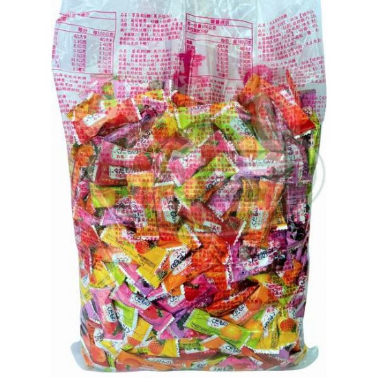 友賓長型綜合水果牛奶風味軟糖-含明膠