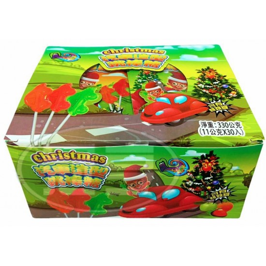 日日旺聖誕節汽車造型跳棒糖(11g*30入/盒)