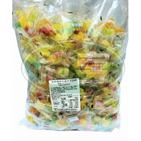 來新酸粉毛蟲造型QQ糖-含牛明膠
