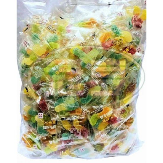 來新酸粉毛蟲造型QQ糖-含牛明膠