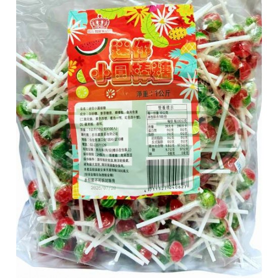日日鑫迷你小圓棒糖(西瓜)(10g*100入)