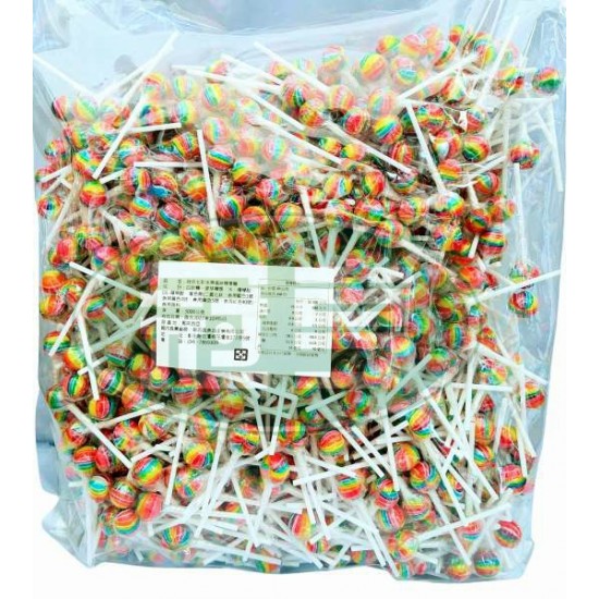 新巧風迷你七彩水果風味棒棒糖