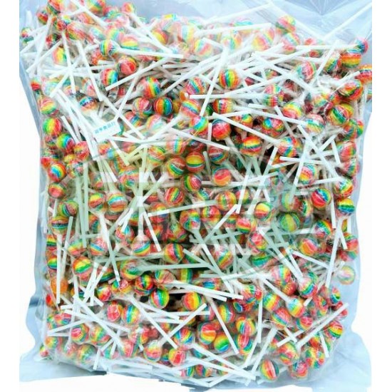 新巧風迷你七彩水果風味棒棒糖