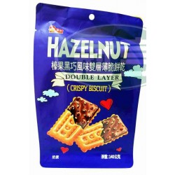 日日旺榛果黑巧風味雙層薄脆餅乾-奶素(包)