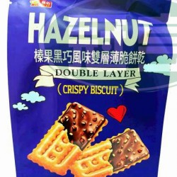 日日旺榛果黑巧風味雙層薄脆餅乾-奶素(包)