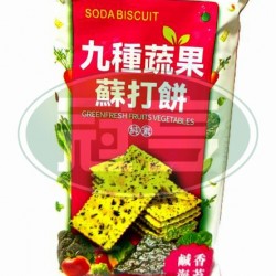 鑫聚九種蔬果鹹香海苔蘇打餅-全素