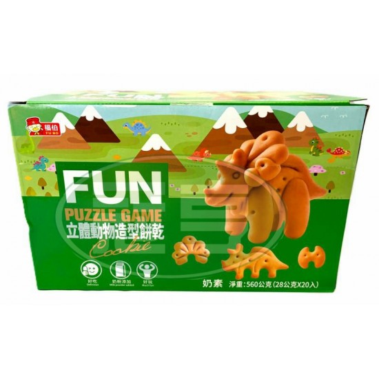 日日旺立體動物造型餅乾-奶素(28g*20入/盒)